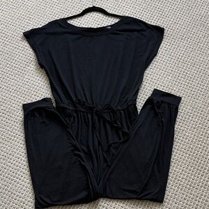 Everyday Black Tie-Waist Jumpsuit